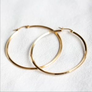 Gold hoop earrings